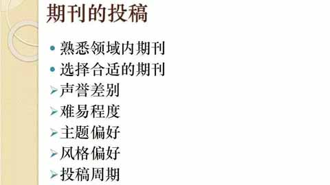 期刊论文投稿